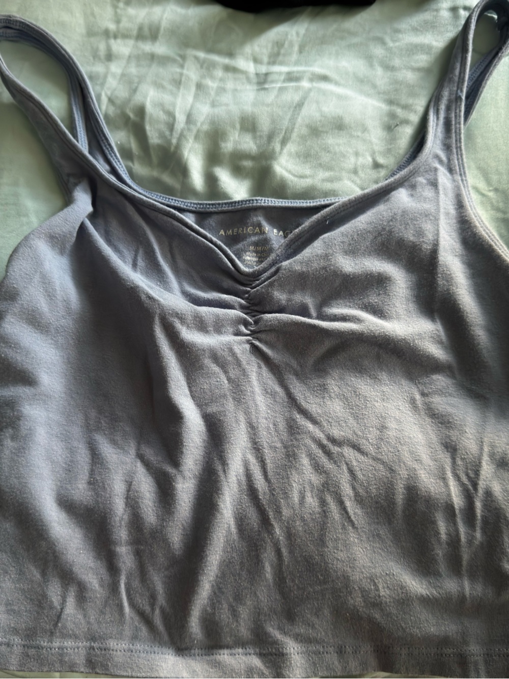 American Eagle Outfitters blue Gray Seamless Tank Bralette